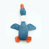Juguete De Peluche De Perro Lindo Juguetes Para Morder Para Pequeños Medianos Y Grandes Perros Juguete De Ganso Silvestre Con Sonido Para Chupar Y Limpiar Los Dientes - details 4