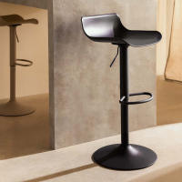ORION91 Taburete Alto AMBROSIO Regulable en Polietileno y Metal (41x90x41cm) Color Negro Comedor Oficina Salón Teletrabajo Cocina - SpazioLuzio - details 2