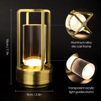 Lámpara De Mesa Inalámbrica Recargable Con Sensor Táctil Luz Nocturna LED Para Lectura Decoración De Habitaciones Restaurantes Hoteles Bares - details 3
