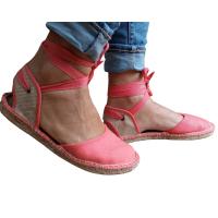 CAJA 12 PARES Alpargatas "ANIMS" con vetas y suela de yute. Disponibles en color CORAL o NEGRO, tallas VARIADAS, IDEAL BODAS. - Estilo y comodidad para tus pies - CALZADO VEGANO - details 3