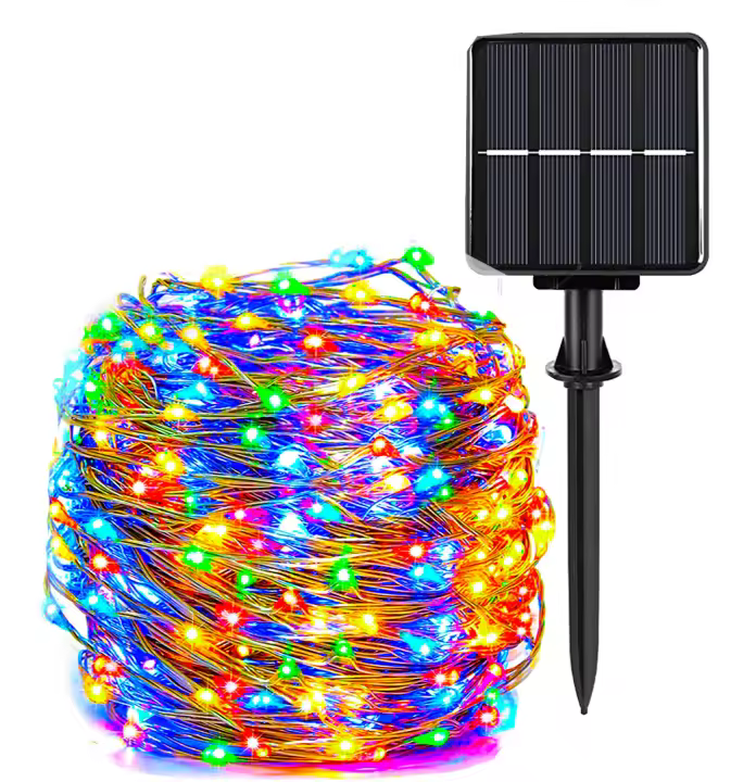 Luces De Fairy LED Solar Impermeables Para Exterior 7m/12m/22m/32m 8 Modos Guirnalda De Calle Para Decoración De Fiesta Boda Navidad - 1