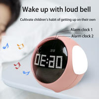 Reloj De Alarma Para Niños Con Luz Nocturna Y Control De Voz Reloj Digital LED Multifuncional Con Expresión Luminosa Y Función De Sonno - details 4