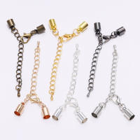 10pcs Trenzados De Cuero Con Punta De Trenzado Y Cierre De Langosta Para Colgantes De Joyería DIY Conectores De Cadena - details 9