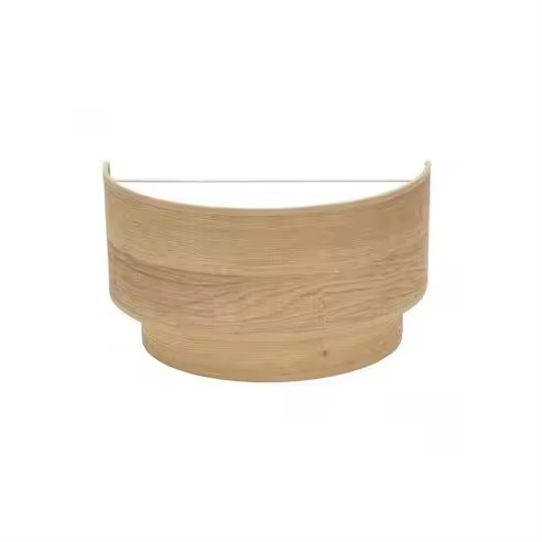 FABRILAMP Aplique Doble Smile 1xe27 Madera Clara 17x30x15 Cm - Diseño Moderno - 1