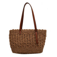 Bolso De Hombro Para Mujer Casual De Rotura Gran Capacidad Tejido De Paja De Verano Bolso De Playa Bolso De Viaje Para Dama - details 22