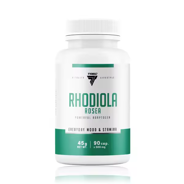 Rhodiola Rosea  90 Cápsulas  Suplemento Adaptógeno  Reduce Estrés Emocional  Mejora Rendimiento Físico  TREC NUTRITION - 1
