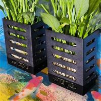 Soporte Para Plantas De Acuario En Plástico Negro Con Gancho Colgante Decoración De Aquascape Con Vaso De Plantación En Agua - details 0