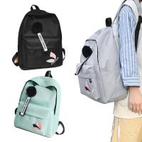 Mochila Grande Con Estampado De Hojas Portátil Para Mujer Bolsa De Hombro Con Cremallera Estilo Simple Estudiante Escuela - details 2