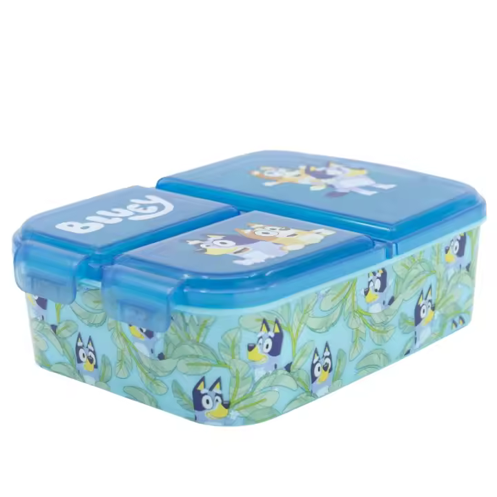 Yumo House Juego de mochila 3D bluey, SANDWICHERA RECTANGULAR BLUEY, TAZA MICRO 350 ML BLUEY, BOTELLA 410 ML BLUEY - 1