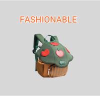 Mochila de piel sintética, minimochila, bonita, ligera, tipo hongo (verde) - details 3
