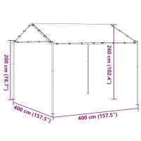 vidaXL Carpa acero y tela beige 4x4 m - details 7
