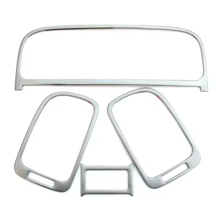 4PCS Adornos De Acero Inoxidable Para Volkswagen VW POLO 2011-2017 Mejora Interior Decoración De Salida De Aire Con Circulo De Cubierta - 1