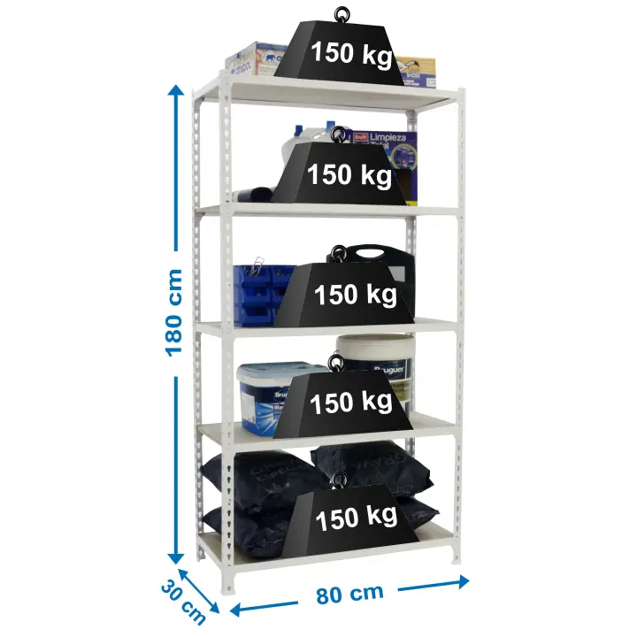 Estantería SIMONRACK SIMONRACK SimonrackMaderclick mini 5/300 blanco/madera - 1