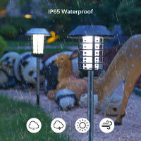Lámpara Asesina De Mosquitos Solar 2 En 1 Con Luz UV Impermeable Para Jardín Camping Iluminación De Paisaje LED Regalo - details 4