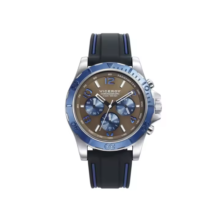 Reloj Viceroy Hombre Analógico Cronógrafo Acero Inoxidable Bisel Azul - 1