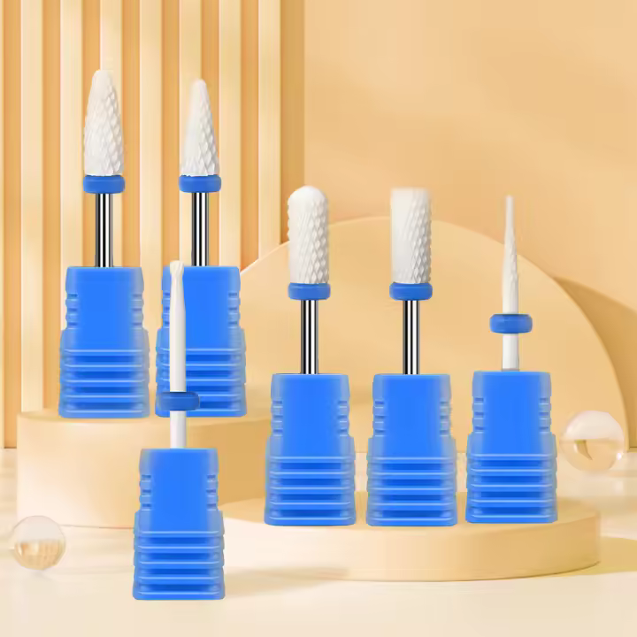 Kit De 4/6 Piezas De Brocas De Uñas De Cerámica Para Taladro Eléctrico Accesorios Para Manicura Eliminación De Esmalte De Gel Y Acrílico - 1