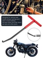 Herramienta De Extracción De Escape Para Motocicleta Con Mango T-Formado Y Cuerda De Goma Para Fácil Remoción E Instalación Del Tubo - details 0