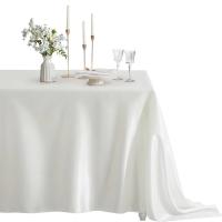Mantel De Seda Rectangular Para Bodas Y Fiestas En Blanco Y Negro Decoración Para Banquetes Y Cumpleaños Uso Doméstico Para Comedor - details 16