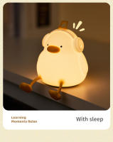 Lámpara Nocturna De Silicona LED 2024 En Forma De Pato Divertida Con Temporizador De 30 Minutos Para Decoración De Habitación Y Regalo De Cumpleaños Para Bebés - details 12