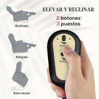 HOMCOM Sillón Relax Levanta Personas Eléctrico Sillón Elevador con 8 Punto de Masaje Sillón Eléctrico Reclinable con Función de Calentamiento 2 Controles Remotos y Bolsillo Lateral - details 1