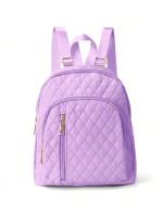 Mochila Clásica De Patrón Cuadrado Estilo Fashion Para Mujer Cierre De Cremallera Material Principal Poliéster Tamaño 28x23x10 - details 21