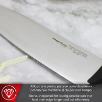 MAGEFESA FILO Cuchillo de Cocina Chef de 20 cm, Acero Inoxidable, Mango Moderno, Triple Remache, Resistencia, Estabilidad - details 1