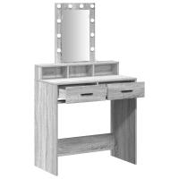 Mesa de tocador vidaXL con luces LED Gris Sonoma 79x41x140 cm - details 2