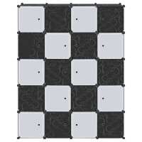 vidaXL Organizador de cubos almacenamiento 20 cubos varillas colgar PP - details 2