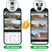 Cámara PTZ De Seguridad 4K Exterior Con Lente Doble Y Tres Pantallas Cámara WiFi 6 HD Exterior Auto Tracking iCsee Resistente Al Clima - details 4