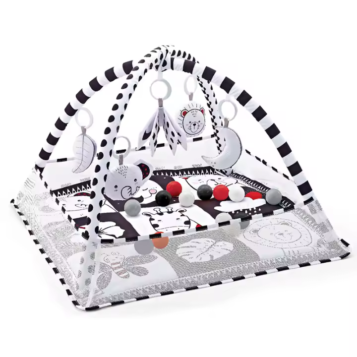 Alfombra De Actividad Para Bebés Multifuncional Con Juego De Rompecabezas Y Espacio De Juego Educativo Para Infantes Material Suave Diseño De Dibujos Animados Regalo Ideal Para Edad 0-1 Años - 1