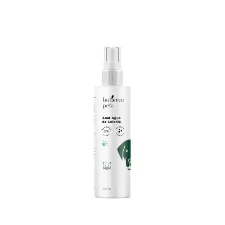 Agua de Colonia Botánica Pets 125 ml para mascotas (perros y gatos) - Aroma suave y refrescante de té verde, libre de alcohol, con aloe vera y camomila - Higiene y frescura para el pelaje - 1