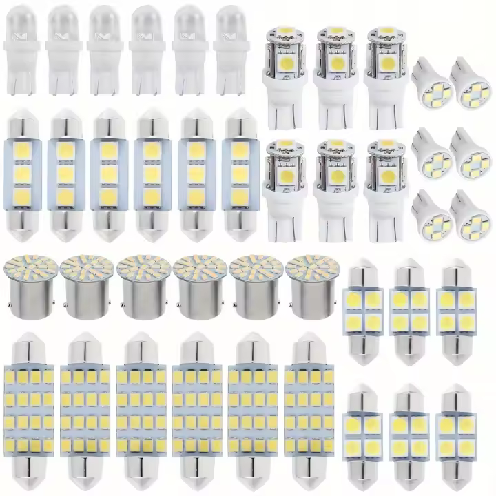 42PCS Bombillas LED Blancas T10 6000K Para Interiores De Coche Camión RV ATV Luz De Lectura De Placa Doméstica Reemplazo - 1