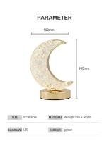 Lámpara Nocturna De Mesa LED KDULIT Para Dormitorio Decoración De Habitación Para Niñas Control Táctil Con Luz USB Lámpara Ambiental 3D De Luna - details 14