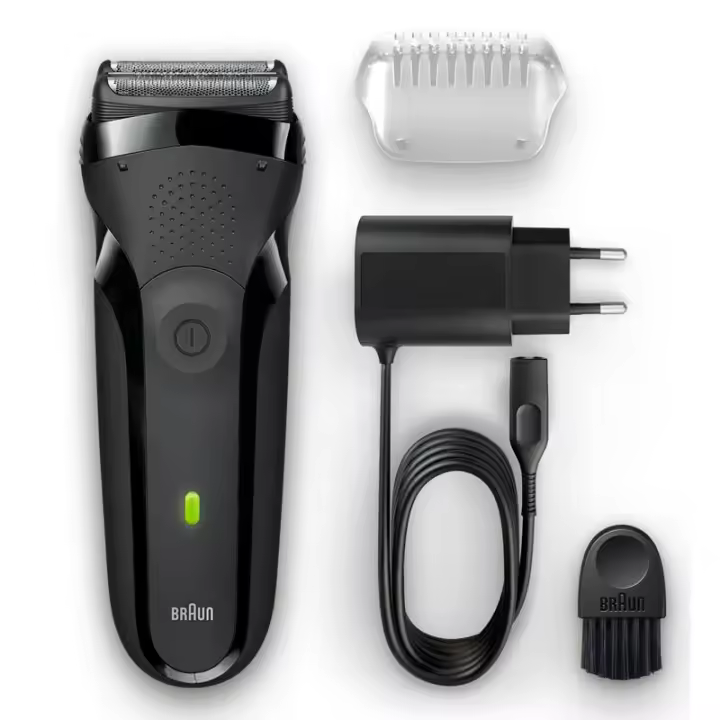 AFEITADORA BRAUN 300S BLACK CON/SIN CABLE - 1