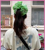 Scrunchies Pequeñas Para Mujer Diseño Veraniego Cuatro Capas Rayadas Algodón Puro Borde Extra Grande Lazo Para Cabello - details 3