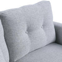 HOMCOM Sofá de 2 Plazas Sillón Biplaza para Salón con Cojines y Asiento Acolchado Funda de Almohada Lavable 140x78x83 cm Gris Claro - details 4