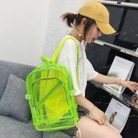 Mochila Escolar De Plástico Para Mujer Coreana Primavera Verano Colores Caramelo Transparente PVC Mochila De Goma Para Niñas - details 6