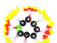 MNFT 60Pcs Bolas De Flotación Ovaladas Rojas Y Amarillas Accesorios Para Pesca De Carpa Mini Bolas De Flotación Para Pesca En Oceano Y Barco - details 0