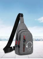 Bolsa De Pecho Para Hombres De Gran Capacidad Unisex Para Deportes Al Aire Libre Y Ocio Estilo Crossbody Monedero De Nylon - details 0