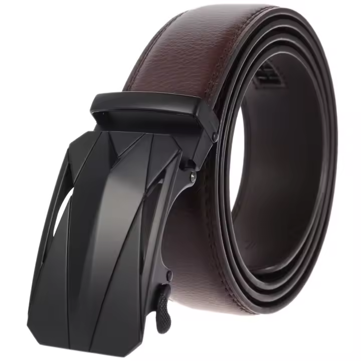 Cinturón de cuero genuino para hombre, cinturón automático de lujo, cinturón para jeans, cinturón ajustable - 1