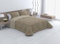 Mercatienda.es Edredones Cama 150 Extra Grueso +700gr/m2 | Sedalina & Borreguillo | Térmico Invierno + Cuadrantes Regalo | Rayas en Taupe - details 6