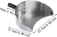 Shovel De Kebab Doner Portátil 9 Pulgadas Cebadora De Carne De Acero Inoxidable Shovel De Gyro Rotisserie Pan Para Parrilla - details 1