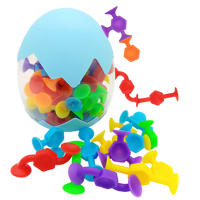 Juguetes De Construcción Para Niños 50pcs Con Almacenamiento En Huevo Succiona En Baño Y Viaje Regalo Para Boys Y Girls - details 1