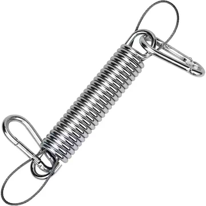 Resorte de suspensión Columpio de resorte de acero para silla colgante Resorte para sillas de hamaca Kits de suspensión de resorte con cuerda de seguridad y dos mosquetones - 1