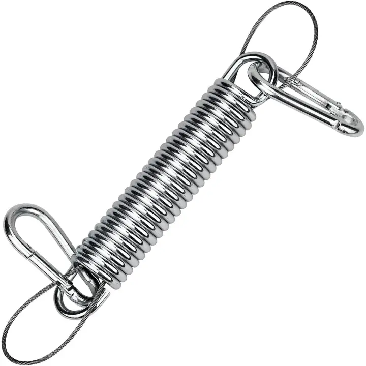 Resorte de suspensión Columpio de resorte de acero para silla colgante Resorte para sillas de hamaca Kits de suspensión de resorte con cuerda de seguridad y dos mosquetones - 1