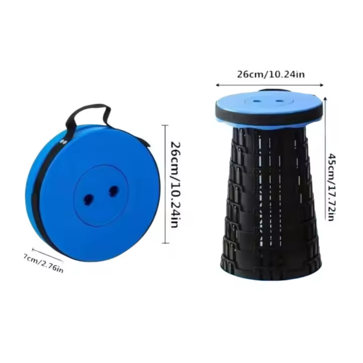 Taburete plegable redondo portátil, silla de acordeón, ajuste de altura, Columpio de elefante, patio de juegos, silla de cola, nuevo - 1