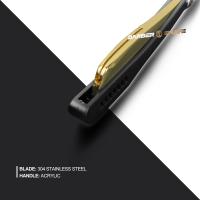 Afeitadora Manual Profesional Cuchillo De Afeitar De Acero Inoxidable Doble Facedad Para Barba Y Cabello Herramienta De Afeitar Para Hombres - details 6