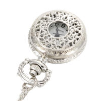Reloj De Bolsillo Cuarzo Vintage Moda Para Mujer Collar De Cadena Con Florales Huecos Pendiente Reloj De Arena Para Regalos De Fiesta - details 5