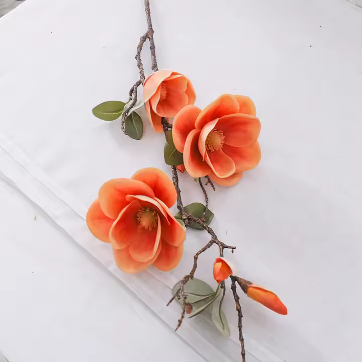 Decoración De Ramas De Magnolias Artificiales De 78CM Para Sala De Estar Vaso Adorno De Hogar Para Bodas Y Navidad Decoración De Otoño - 1