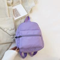 Mochila De Nylon De Color Sólido Para Mujer Estilo Preppy Mini Rucksacks Con Cierre De Cremallera Y Manija Suave Capacidad Bajo 20 Litros - details 3